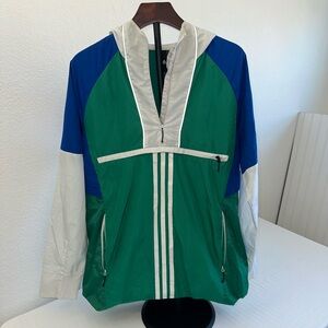New Adidas Windbreaker Hoodie Jacket- Mens Size M